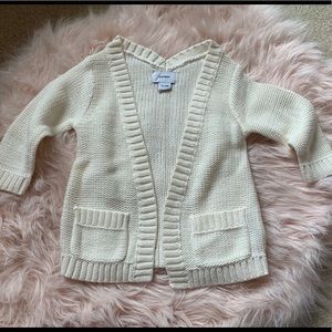 Old Navy cardigan, cream, new, Sz 18-24 months